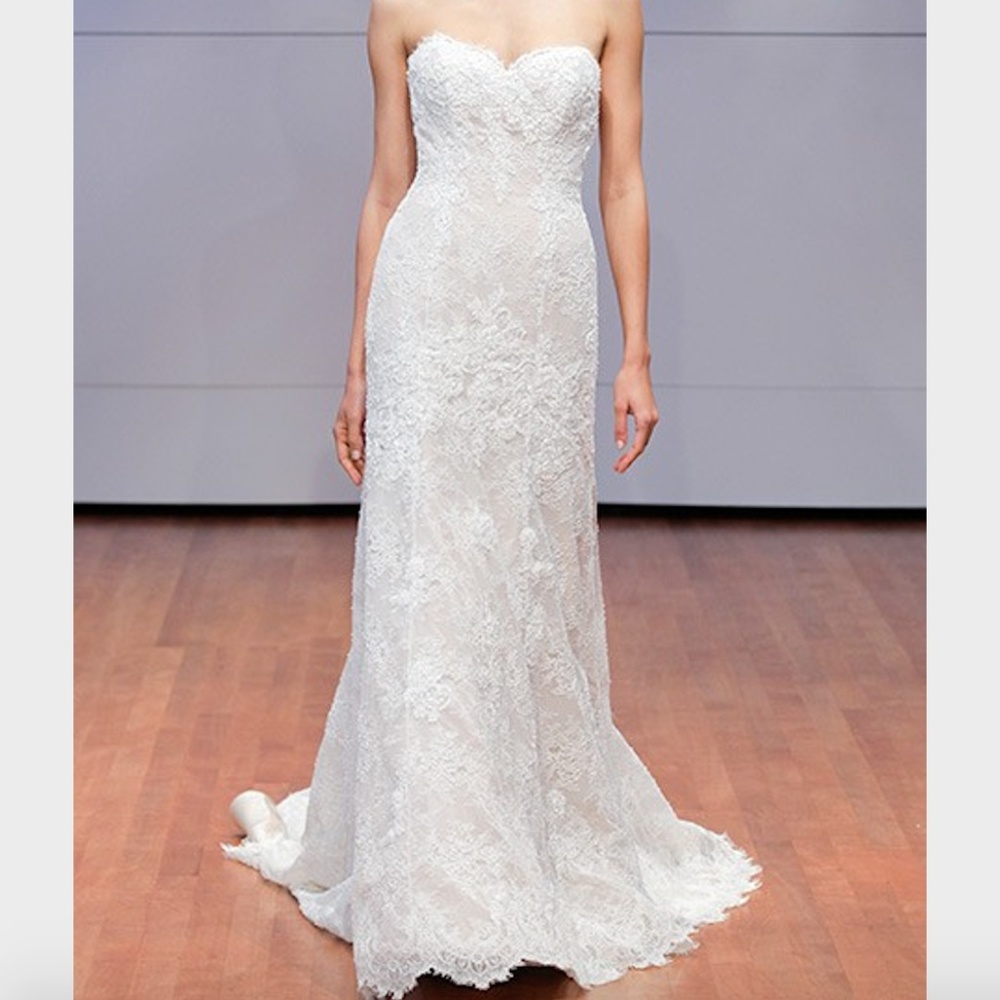 Rita Vinieris Blush Lace gown